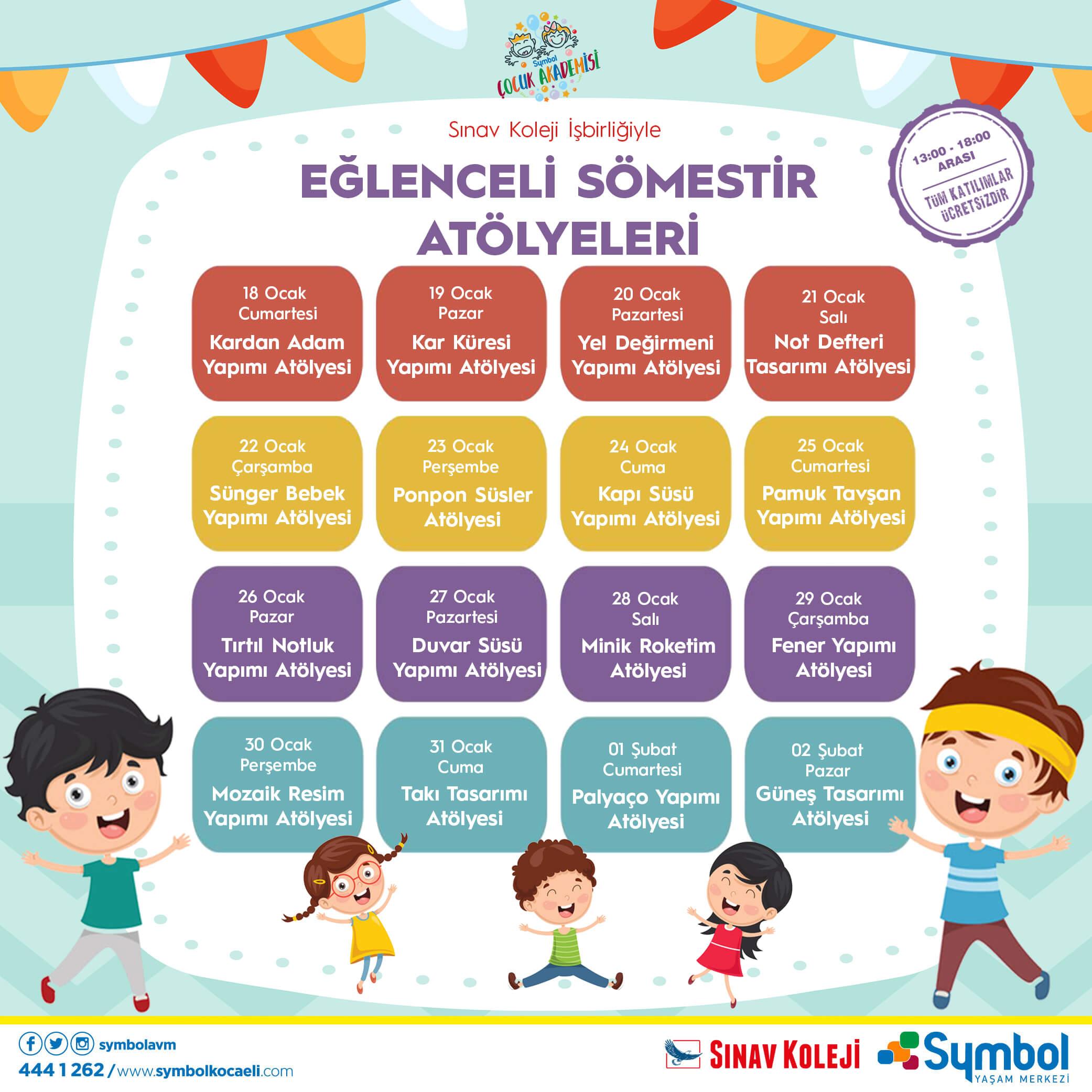 Etkinlikler - Eğlenceli Sömestir Atölyeleri