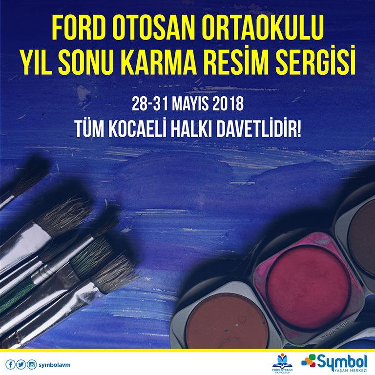 Etkinlikler - Ford Otosan Ortaokulu Yıl Sonu Karma  Resim Sergisi